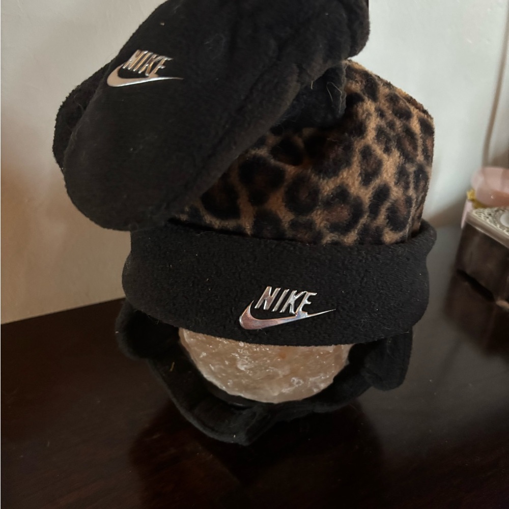 Nike Black and Animal Print Fleece Set